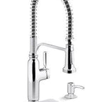Ealing Polished Chrome High Arc Kitchen Faucet With Easy Lever Handle And Sleek Modern Look High Arc Spout For Big Sinks And Dishes Centerset Mount Easy Installation