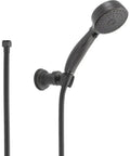 9 Spray Touch Clean Wall Mount Handheld Shower With Hose Venetian Bronze Finish 55424 RB in mounted side view