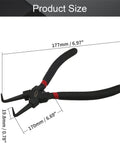 Internal Snap Ring Pliers Angled Bent Nose 90 Degree Tip 7 Inch showing size and ergonomic grip