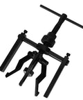 Badass Three Jaw Bearing Puller Gear Extractor Kit Yanks Stuck Bearings Out Fast Fits 16 To 38 Mm Bores Best For Auto Bike Flywheel Alternator Pumps Tech Rig Built Strong Daily Tough Jobs Done Right. Black steel 3-jaw puller with T-handle