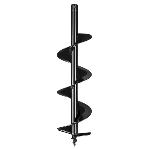 Heavy Duty 8 Inch Diameter Earth Auger Bit for Post Hole Diggers 31.5 Inch Depth Fits Three Quarter Inch Shaft Garden Spiral Drill Bit