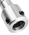 Mt4 To One And A Quarter Inch Weldon Shank Annular Cutter Arbor Adapter Drill Press Mount With Locking Key close-up of high-grade steel construction.