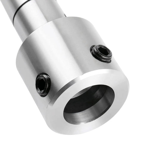 Mt4 To One And A Quarter Inch Weldon Shank Annular Cutter Arbor Adapter Drill Press Mount With Locking Key close-up of high-grade steel construction.