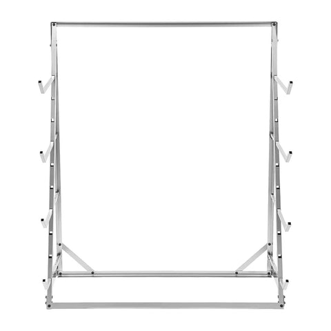 Heavy Duty 4 Tier Steel Lumber Storage Rack Height Adjustable Cantilever Organizer Shelf For Garage Workshop Silver Pipe Holder.