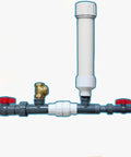 Falling Water Powered Hydraulic Ram Pump No Power Required Off Grid Water Pump made of plastic and metal components
