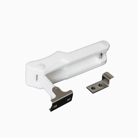 5 Pack 4 Inch Flexible Draw Latch With Soft White Rubber Over Center Boat Latch showing metal components
