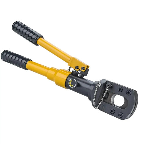 Rugged Hydraulic Cable Cutter 10 Ton Manual Steel Bar Shear Heavy Duty Cutting Tool For 30 Millimeter Wire Rope Built To Last Industrial Cutter For Reinforced Concrete Wire Rope Steel Strand And Iron Chain, yellow handles
