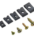 Road Ready 170 Piece U Clip And Screw Kit Black Zinc Plated Pan Head Screws showing assorted U clips and pan screws for auto interior hardware.