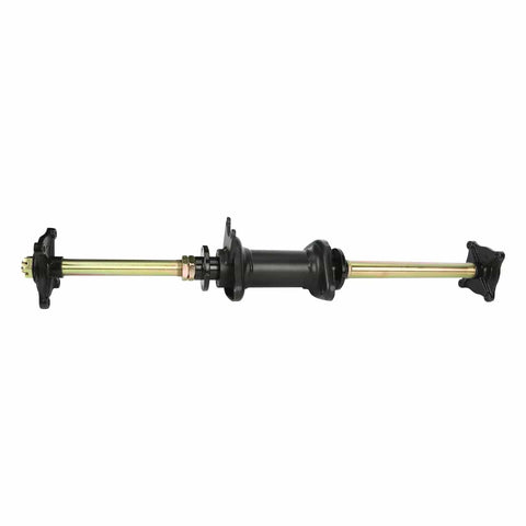 32 Inch 810mm Rear Axle Kit With 4 Stud Wheel Hub Carrier for ATV, UTV, Go Kart, Buggy, heavy-duty metal, side view
