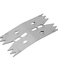 Heavy Duty Stainless Steel Slab Clamping Dogs For Woodworking Jobs, Metal Projects and CNC Work angled view showing pointed teeth.