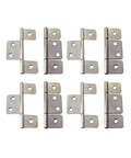 Three Leaf 3-1/2 Inch Bifold Shutter Hinge For Non-Mortise Cabinet Hardware Nickel 8 Pack, durable steel, screws included