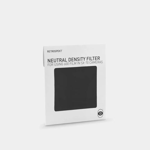 Packaging for Two Pack Reusable Neutral Density Filters For Vintage SX 70 Instant Cameras Lets You Shoot 600 Film Without Modding Easy Top Film Pack Install Reduces Overexposure And Preserves Classics With No Camera Mod