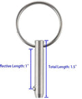 Amazon VTurboWay quick release pin, 4-pack, 1/4 in dia, 1 in usable length, 316 stainless steel marine hardware