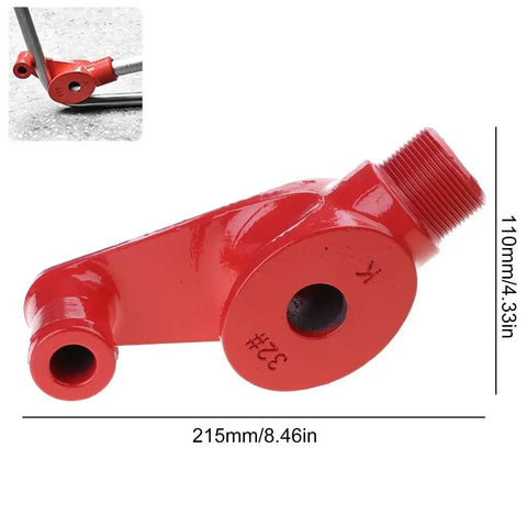 Heavy Duty Wire Pipe Bender Tube Machine 90 To 180 Degrees Manual Tube Former For Electricians And Builders, red iron pipe bender detail.