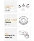 Flat burr-free surface of 20 Pieces M12 Fender Flat Washers 40mm Outer Diameter 3mm Thick Zinc Plated Carbon Steel For Heavy Duty Bolt And Screw Fastening