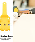 Precision Woodworking Dowel Jig Kit With Rugged Metal Bushings And A Straight Shooter Handle For No Sweat Diy Joinery That Delivers Dead On Accuracy Daily, yellow alignment tool for straight drilling.
