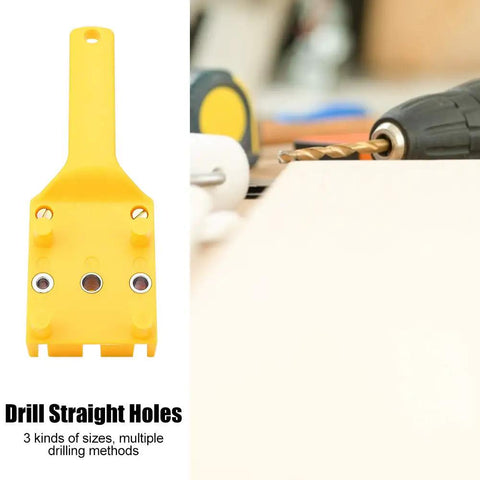 Precision Woodworking Dowel Jig Kit With Rugged Metal Bushings And A Straight Shooter Handle For No Sweat Diy Joinery That Delivers Dead On Accuracy Daily, yellow alignment tool for straight drilling.