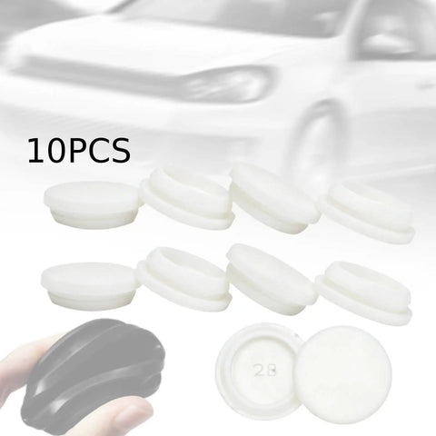 Heavy Duty Thickened Silicone Round Hole Plugs Set, 10 Pieces, Locking Waterproof Grommets With Dust Blocking Sealing Stoppers