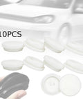 Grooved Silicone Hole Plugs For Round Openings No-Slip Tear-Resistant Cable Closure shown in white, 10 pieces