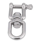 Heavy Duty 304 Stainless Steel Swivel Circle Snap Rolling Shackle 10mm Size, durable and corrosion resistant for trucks.
