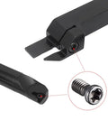 Badass M3x8mm Torx Screws Flat Head Countersunk Machine Hardware T8 Drive 12.9 Grade Heavy Duty Carbon Steel Ripper Fit For CNC Lathe Tool Carbide Insert Holder Precision Machinist Parts 10 Pack with black cutting tool holder.