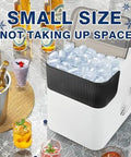 Savage Cooling 1.4L Countertop Nugget Ice Maker Delivers 12 Kg Bullet Ice Every 24 Hours with filled ice bin and drinks around.