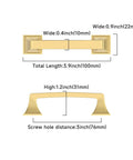 Diagram showing dimensions of a cabinet handle, width 0.4 inch, length 3.9 inch, height 1.2 inch, screw hole distance 3 inch.
