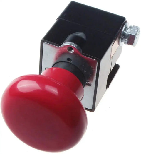 Tapeak EStop Switch 125A Emergency Stop For Albright Electric Stacker Forklift Pallet Car ED125B-1 ZJK-125 red button with black casing