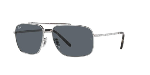 Dope Unisex Square Sunglasses RB3796 In Silver Blue, full rim frames, 59 mm lens width, side view, lightweight design
