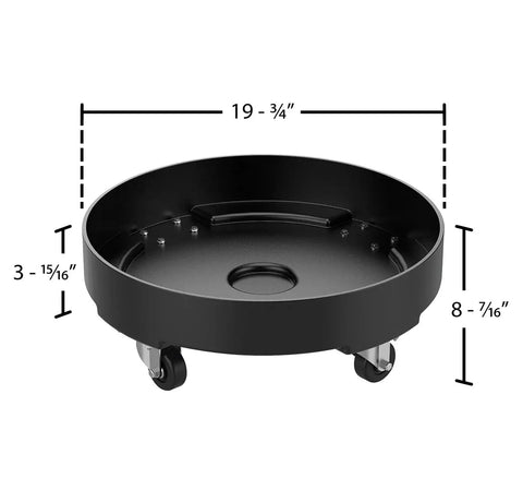 Rock Solid Polyethylene Drum Dolly Handles 30 Gallon Barrels With Ease Smooth Rolling Casters Glide The Full 300 Lb Load Like A Dream Top Pick For Garage Chores Or Daily Warehouse Grind Black