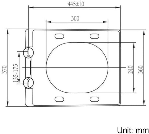 Heavy Duty Square Toilet Seat Offering Dead Smooth Soft Close Lid Alongside Zero Drama Quick Release Hinges For Fresh Bathroom Makeovers Durable Eco Resin Constructed In Bright White Finish, dimension diagram.