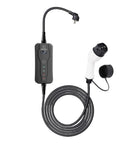 Heavy Duty Portable EV Charger With Type 2 Charging Cable 16 Amp Level 2 3.5 Meter Cord IP67 Weatherproof Electric Vehicle EVSE, close-up view of charger and charging cable.
