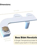 Cool Water Bidet Attachment For Toilet With Dual Nozzles Auto Shut Off Non Electric Dope Luxury Bathroom Sprayer top view dimensions