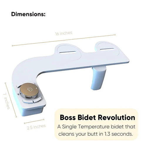 Cool Water Bidet Attachment For Toilet With Dual Nozzles Auto Shut Off Non Electric Dope Luxury Bathroom Sprayer top view dimensions