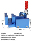 Pro Grade Right Angle Clamp For Woodworking With Precise Positioning Squares And 90 Degree Fixture Aluminum Alloy Shop Ready Anodized Surface Handles Plate Thickness 9 To 30 Mm Great For Precise Corner Joints Toggle Splicing And Assembly, blue 90mm clamp