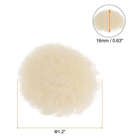 These 3 Inch Wool Buffing Pads Lock Right Onto Your Buffer In Seconds, Soft Polishing Pads For Car Detailing And Furniture Refinishing, Dense Scrubbing Wheels Built To Crush Tough Marks And Serve Up That Pristine Paint Job Zero Hassle, 1.2 inch wool pad.