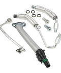 Ultimate 4 PCS Oil Return Drain Line And Feed Pipe Kit For Chevy Cruze Sonic Trax With Buick Encore 1.4 L4 Engine That Fits Perfectly And Keeps Your Ride Running Smooth Like A Dream Without Any Drama Or Leaks., 4-piece metal oil line kit with hoses, fittings, and seals