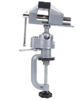Beefy Aluminum Electric Drill Stand for Drill Press Use, vertical mount shown with clamp and adjustment screws, sturdy design