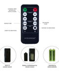 Remote control for Flameless Wax Pillar Candles Set Of 3 Ivory With Embedded String Lights LED Battery Powered And 5 Hour Cycling Timer