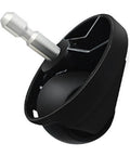 A74G walking front wheel for Cecotec Conga vacuums, omni-directional, black housing