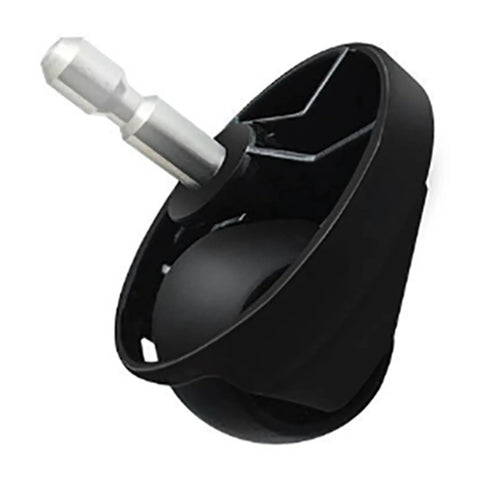 A74G walking front wheel for Cecotec Conga vacuums, omni-directional, black housing