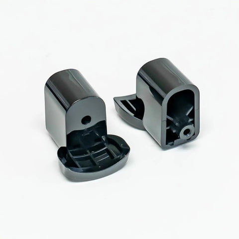 Upgrade Your Kitchen Game With This Sleek Black Microwave Door Handle Kit Model Wb15X10275cm Featuring Two Chic End Caps Plus Mounting Screws And Lock Washers For A Total Easy Fix Experience Today, black plastic end caps