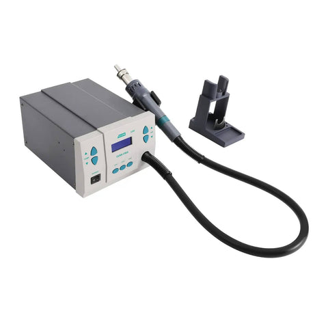 1000W Hot Air Rework Station With Digital Display Pro Grade Precise Celsius And Fahrenheit Temperature Control Auto Sleep Standby Desoldering And Soldering Tool For All Electrical Circuit Boards Magnetic Stand