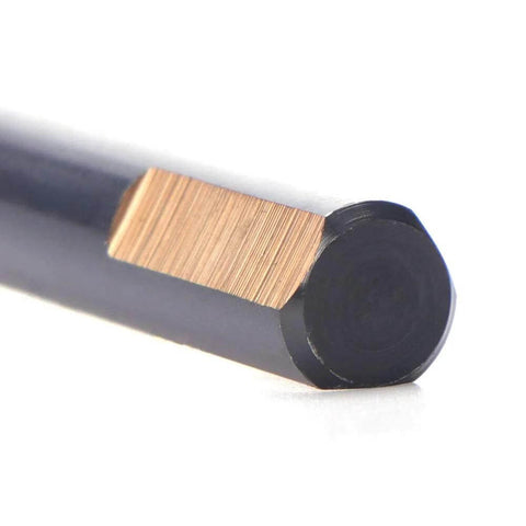 1/4-inch twist drill bit with black body and gold-coated cutting edge