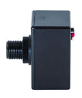 Side view of ZB124 Electronic Photocontrol with Button Interface, Advanced LongLife ZeroCross Switching, 8A LED Rated, black casing