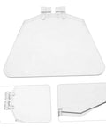 4 Pack Transparent Eye Shield Replacement For Bench Grinder And Grinding Machine Safety Guard shows clear durable plastic design