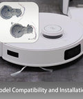 Two right wheel assemblies for Ecovacs Deebot T10/T20/X1/X2 Omni robot vacuums.