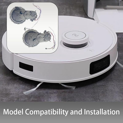 Two right wheel assemblies for Ecovacs Deebot T10/T20/X1/X2 Omni robot vacuums.