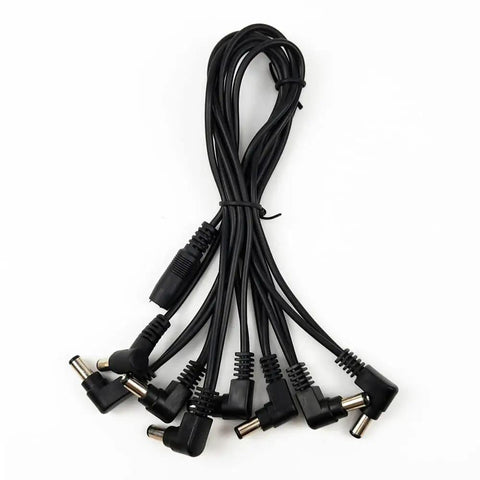 1 To 8 Way Daisy Chain Guitar Pedal Power Cable For 9V Supply Power Up Eight Effects At Once High Conductivity Copper Core Durable Lightweight Pedalboard Cable For Your Rig.