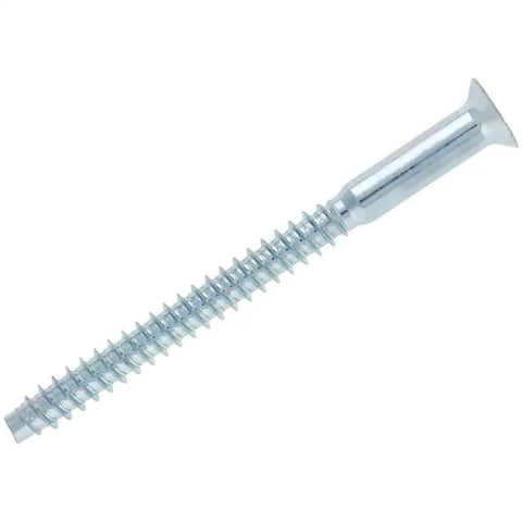 M7 Self Tapping Confirmat Style Furniture Screws Set, Carbon Steel With Zinc Plating, 10x85mm, close-up view